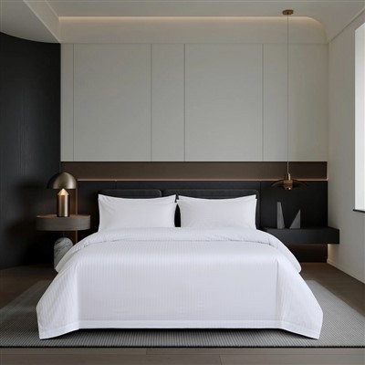 Σετ κλινοσκεπασμάτων Hotel White Sateen Stripe